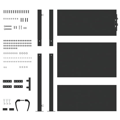 Garden Gate Black 105 x 125 cm Powder-coated steel
