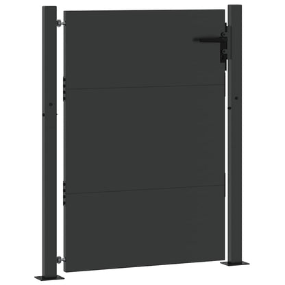 Garden Gate Black 105 x 125 cm Powder-coated steel