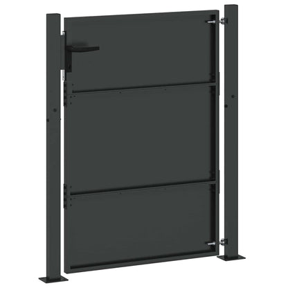 Garden Gate Black 105 x 125 cm Powder-coated steel