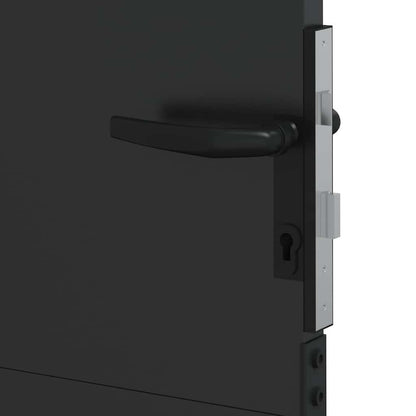 Garden Gate Black 105 x 150 cm Powder-coated steel