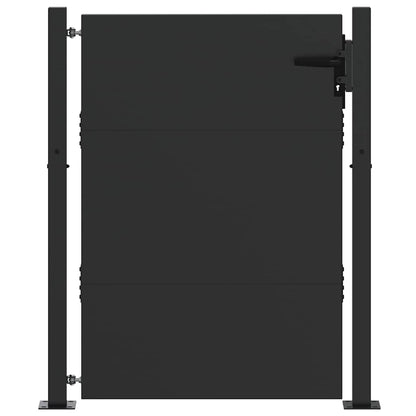 Garden Gate Black 105 x 150 cm Powder-coated steel