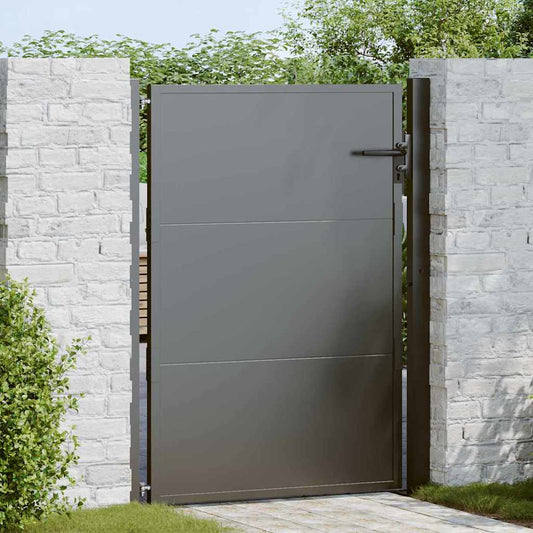 Garden Gate with Lock Black 100 x 150 cm Powder-coated steel