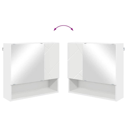 Bathroom Furniture Set Wall-mounted 2 pcs White Engineered wood