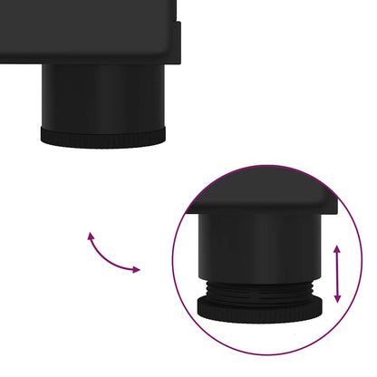 Bathroom Furniture Set Wall-mounted 2 pcs Black Engineered wood