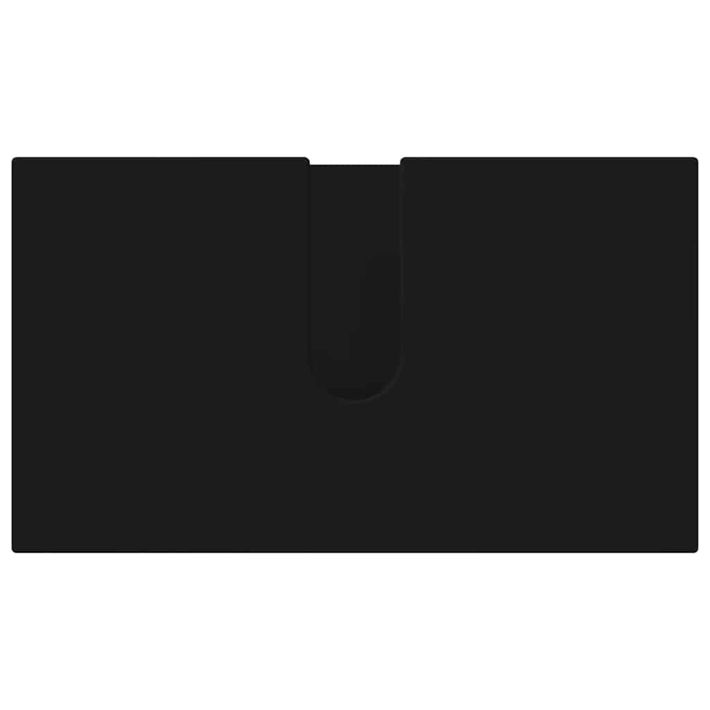 Bathroom Furniture Set Wall-mounted 2 pcs Black Engineered wood