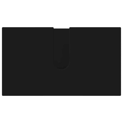 Bathroom Furniture Set Wall-mounted 2 pcs Black Engineered wood