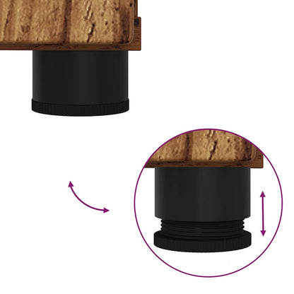 Bathroom Furniture Set with Door 2 pcs Old wood Engineered wood