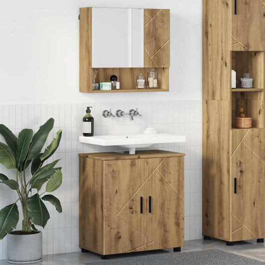 Bathroom Furniture Set 2 pcs Artisan oak Engineered wood