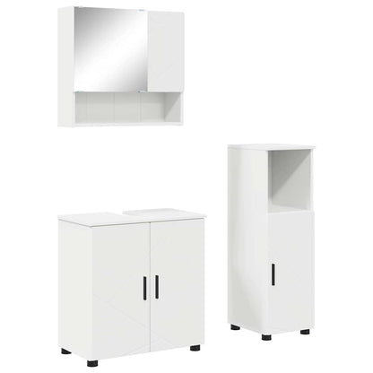 Bathroom Furniture Set Wall-mounted 3 pcs White 61 x 35 x 64 cm