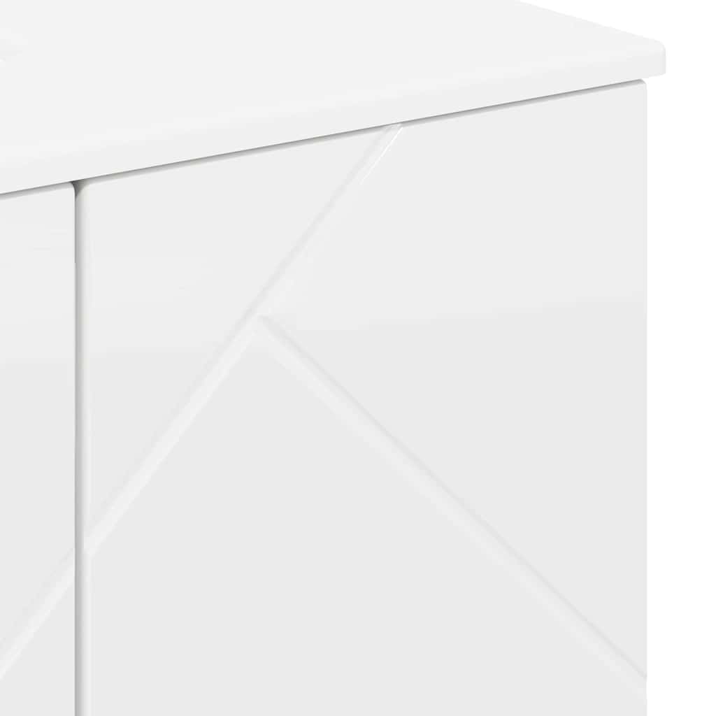 Bathroom Furniture Set 3 pcs High gloss white 61 x 35 x 64 cm