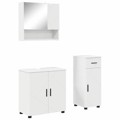Bathroom Furniture Set with Drawer 3 pcs White 61 x 35 x 64 cm