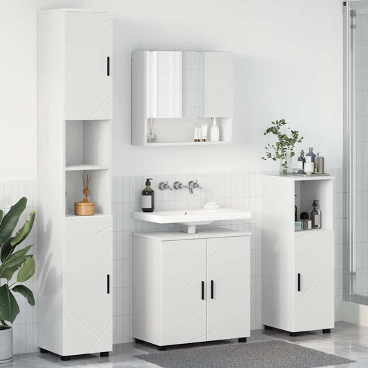 Bathroom Furniture Set Wall-mounted 4 pcs White 61 x 35 x 64 cm