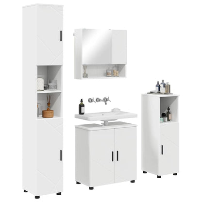 Bathroom Furniture Set Wall-mounted 4 pcs White 61 x 35 x 64 cm