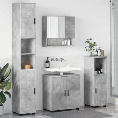 Bathroom Furniture Set 4 pcs Concrete grey 61 x 35 x 64 cm