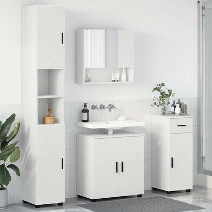 Bathroom Furniture Set with Drawer 4 pcs White 61 x 35 x 64 cm