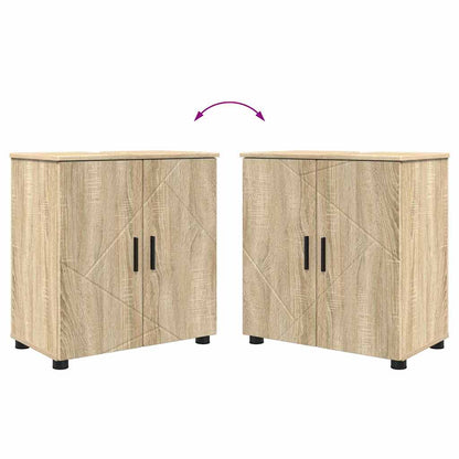 Bathroom Furniture Set 4 pcs Sonoma oak 61 x 35 x 64 cm
