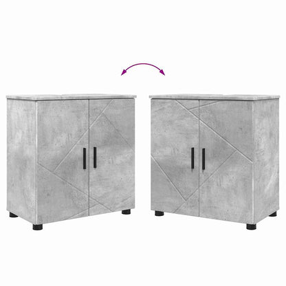 Bathroom Furniture Set 4 pcs Concrete grey 61 x 35 x 64 cm