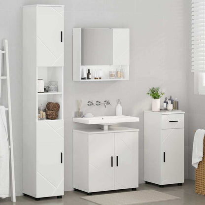 Bathroom Furniture Set 4 pcs High gloss white 61 x 35 x 64 cm