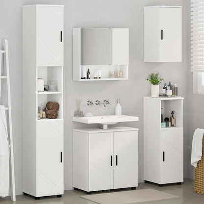 Bathroom Furniture Set Wall-mounted 5 pcs White 61 x 35 x 64 cm