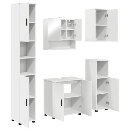 Bathroom Furniture Set Wall-mounted 5 pcs White 61 x 35 x 64 cm