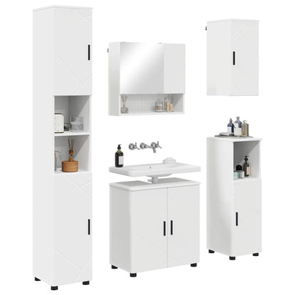 Bathroom Furniture Set Wall-mounted 5 pcs White 61 x 35 x 64 cm