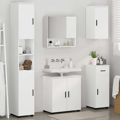 Bathroom Furniture Set with Drawer 5 pcs White 61 x 35 x 64 cm