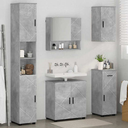 Bathroom Furniture Set 5 pcs Concrete grey 61 x 35 x 64 cm