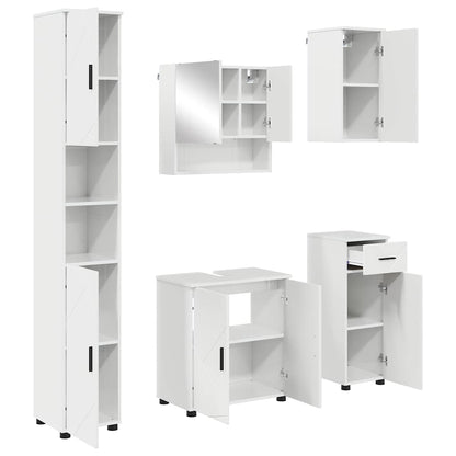 Bathroom Furniture Set 5 pcs High gloss white 61 x 35 x 64 cm