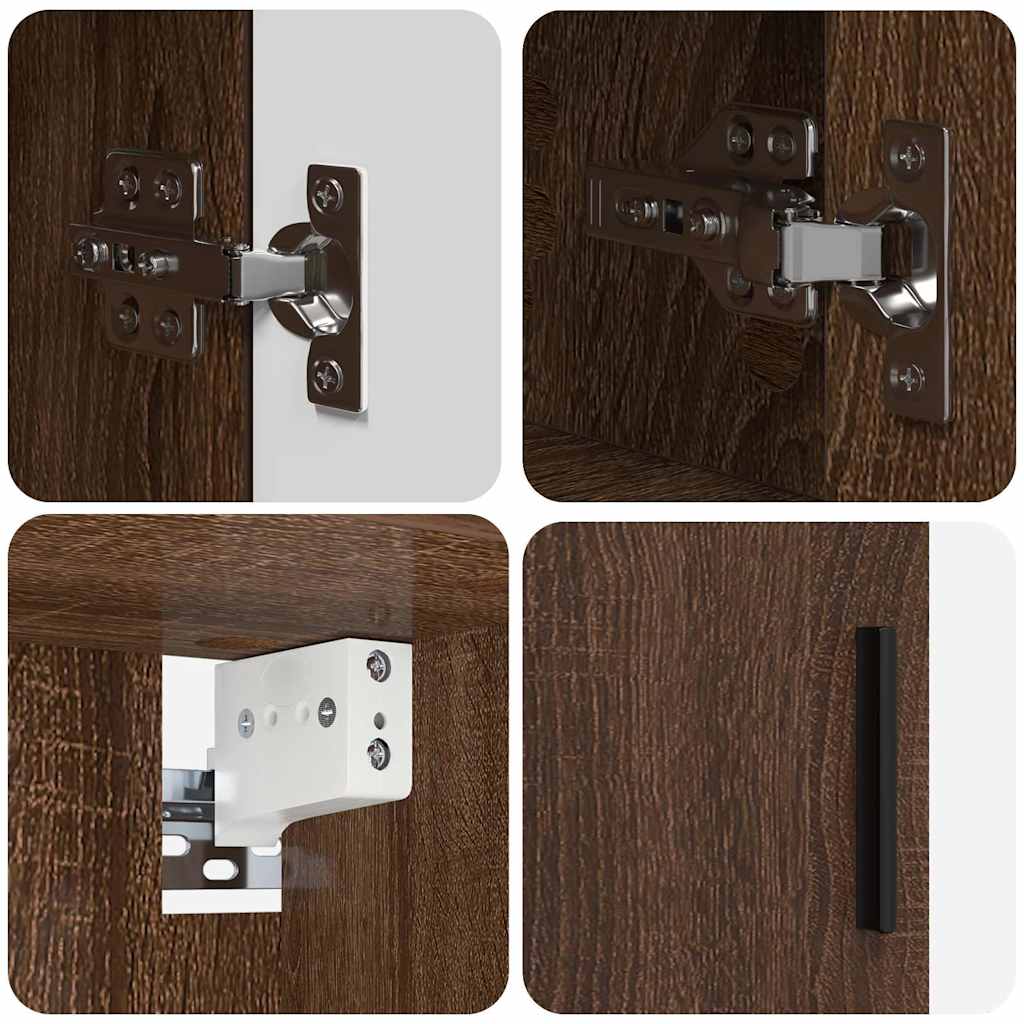 Bathroom Furniture Set 5 pcs Brown oak 61 x 35 x 64 cm