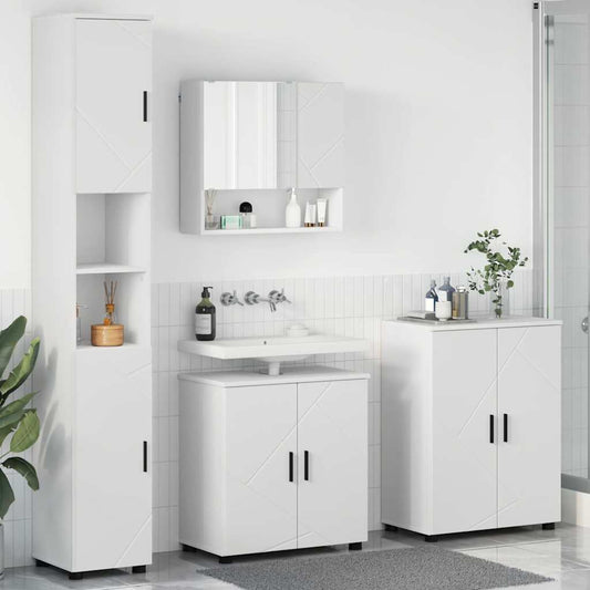 Bathroom Furniture Set Wall-mounted 4 pcs White 61 x 35 x 64 cm