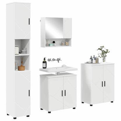 Bathroom Furniture Set Wall-mounted 4 pcs White 61 x 35 x 64 cm