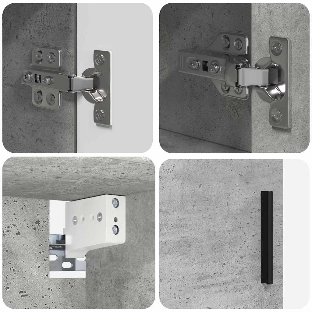 Bathroom Furniture Set 4 pcs Concrete grey 61 x 35 x 64 cm