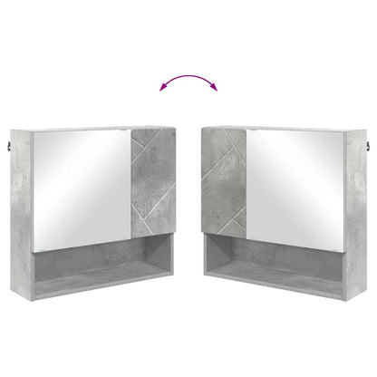 Bathroom Furniture Set 4 pcs Concrete grey 61 x 35 x 64 cm