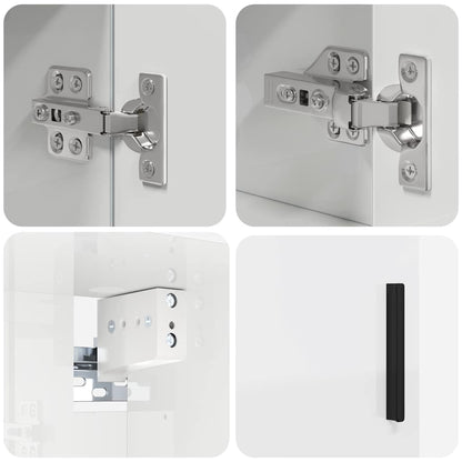 Bathroom Furniture Set 4 pcs High gloss white 61 x 35 x 64 cm