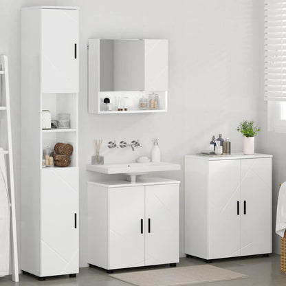Bathroom Furniture Set 4 pcs High gloss white 61 x 35 x 64 cm