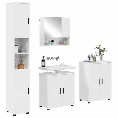 Bathroom Furniture Set 4 pcs High gloss white 61 x 35 x 64 cm