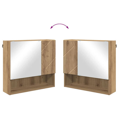 Bathroom Furniture Set Wall-mounted with Door 4 pcs Artisan Oak