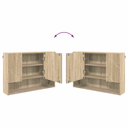 Bathroom Furniture Set 2 pcs Sonoma oak 76.5 x 35 x 64 cm