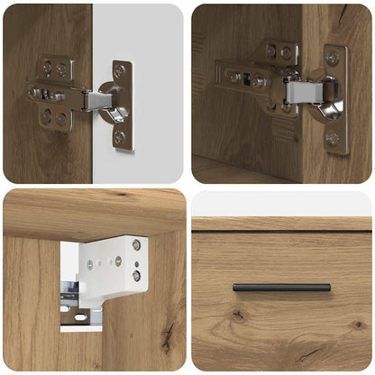 Bathroom Furniture Set 2 pcs Artisan oak 76.5 x 35 x 64 cm