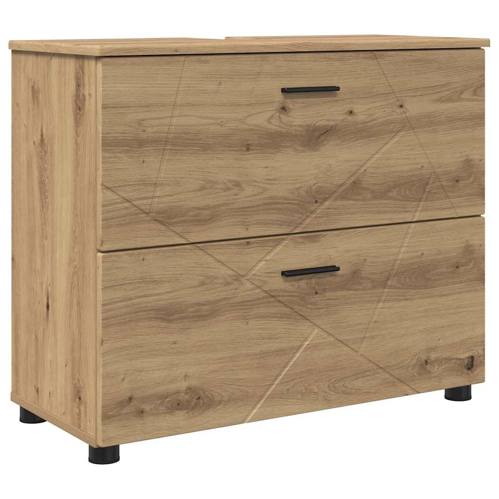 Bathroom Furniture Set 2 pcs Artisan oak 76.5 x 35 x 64 cm