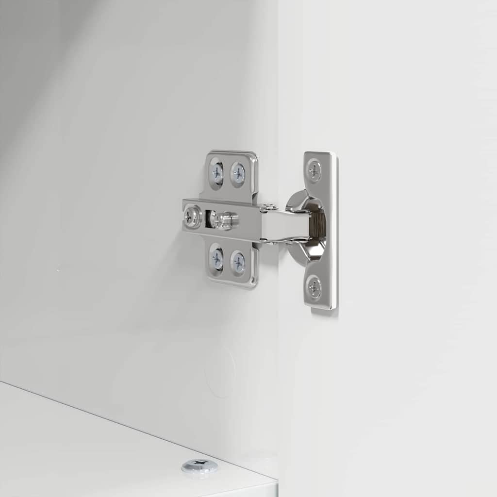 Bathroom Furniture Set 3 pcs High gloss white 76.5 x 35 x 64 cm