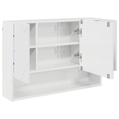Bathroom Furniture Set 3 pcs High gloss white 76.5 x 35 x 64 cm