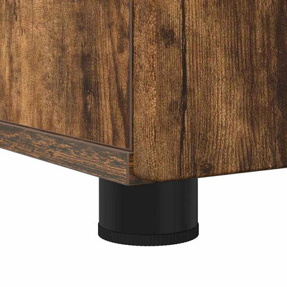 Bathroom Furniture Set 3 pcs Smoked oak Engineered wood