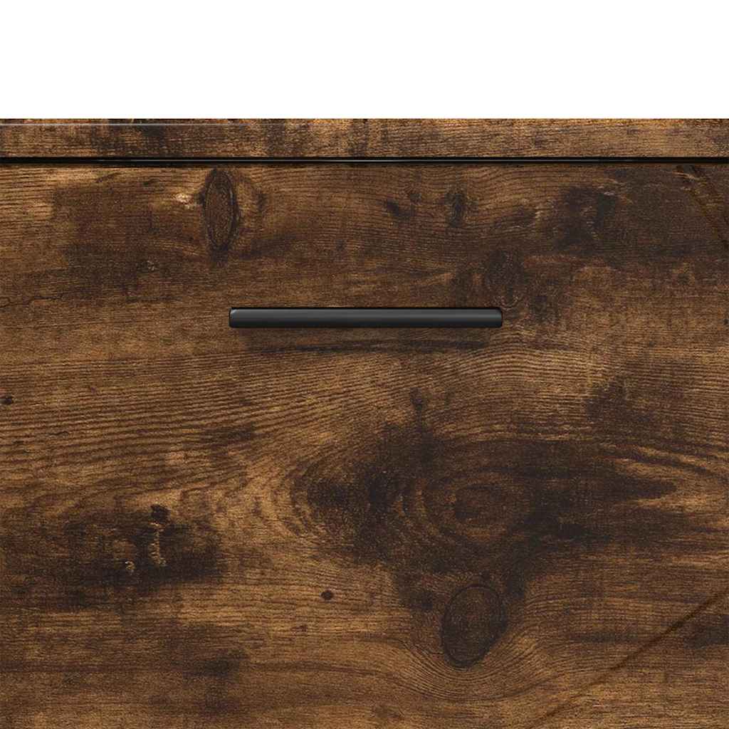 Bathroom Furniture Set 3 pcs Smoked oak Engineered wood