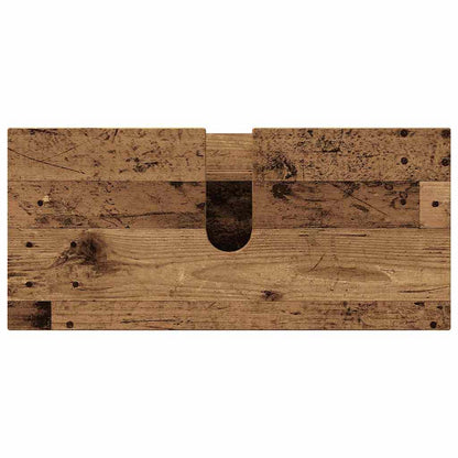 Bathroom Furniture Set 3 pcs Old wood 76.5 x 35 x 64 cm