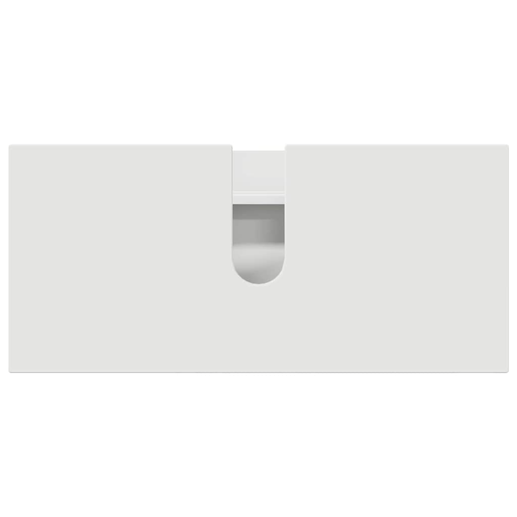 Bathroom Furniture Set 3 pcs White Engineered Wood and Metal