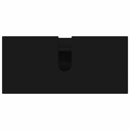 Bathroom Furniture Set 3 pcs Black Engineered Wood and Metal