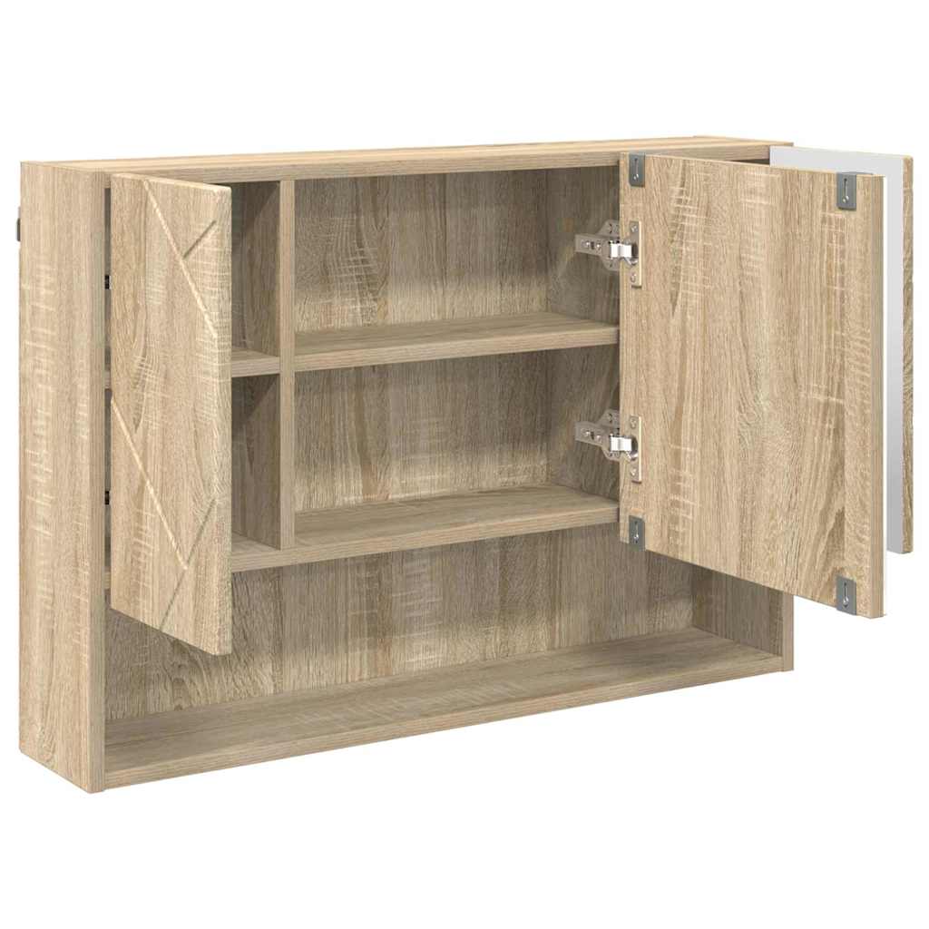 Bathroom Furniture Set with Drawer with Shelf 3 pcs Sonoma Oak