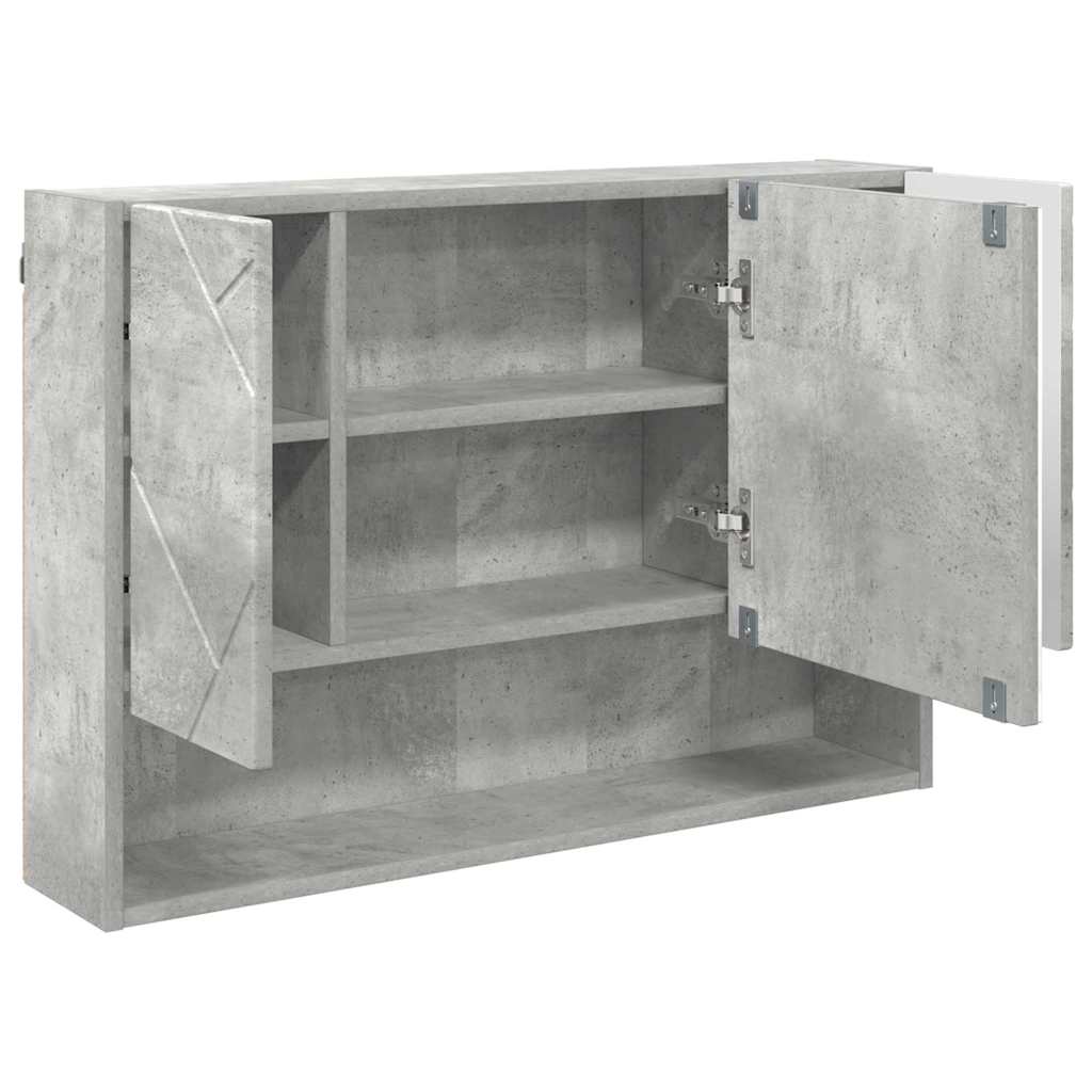 Bathroom Furniture Set with Drawer 3 pcs Concrete Grey