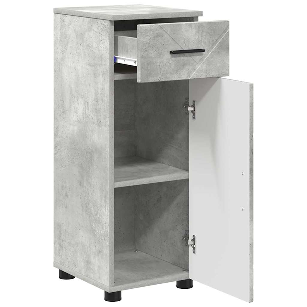 Bathroom Furniture Set with Drawer 3 pcs Concrete Grey